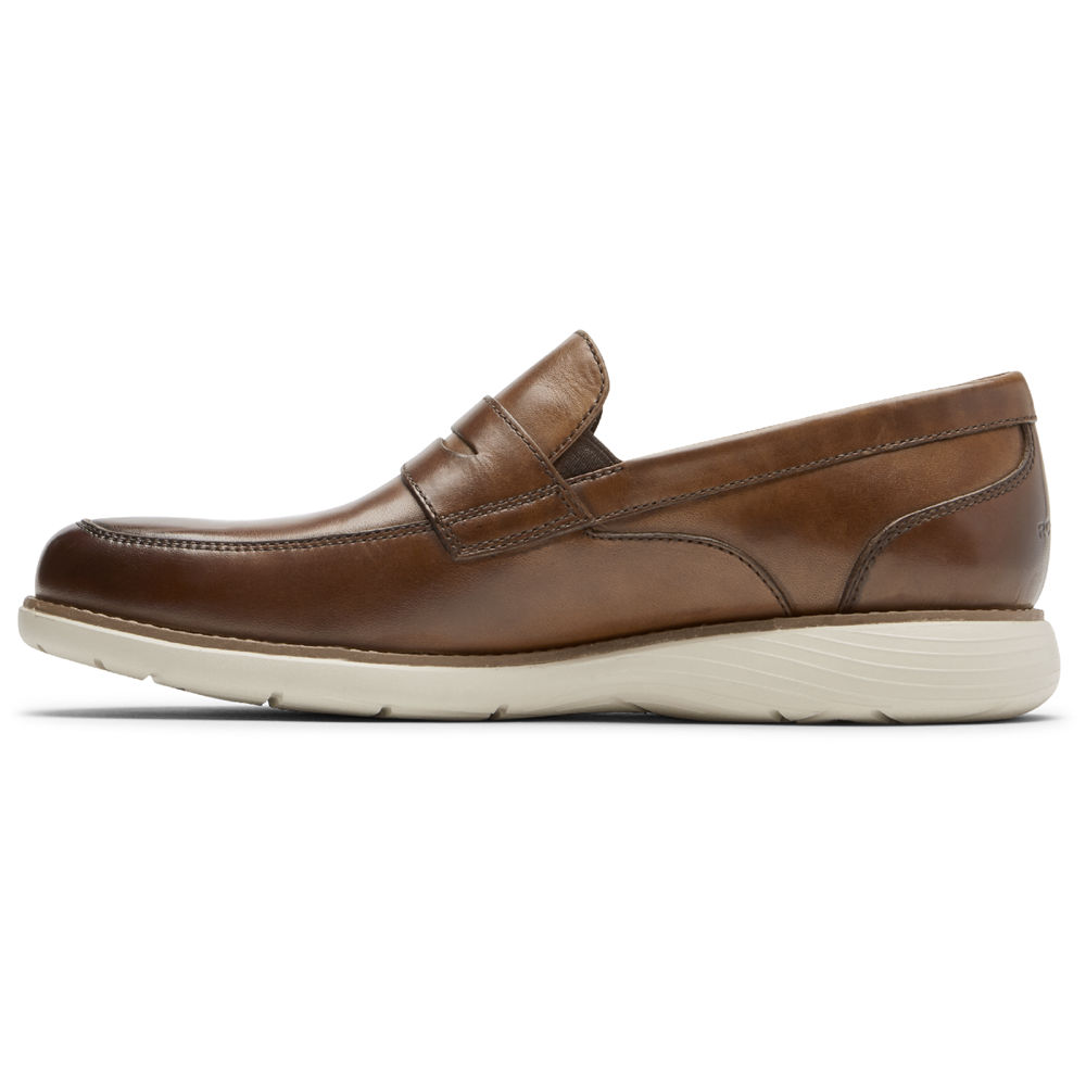 Rockport Mens Loafers Brown - Garett Penny - UK 610-PLFTWM